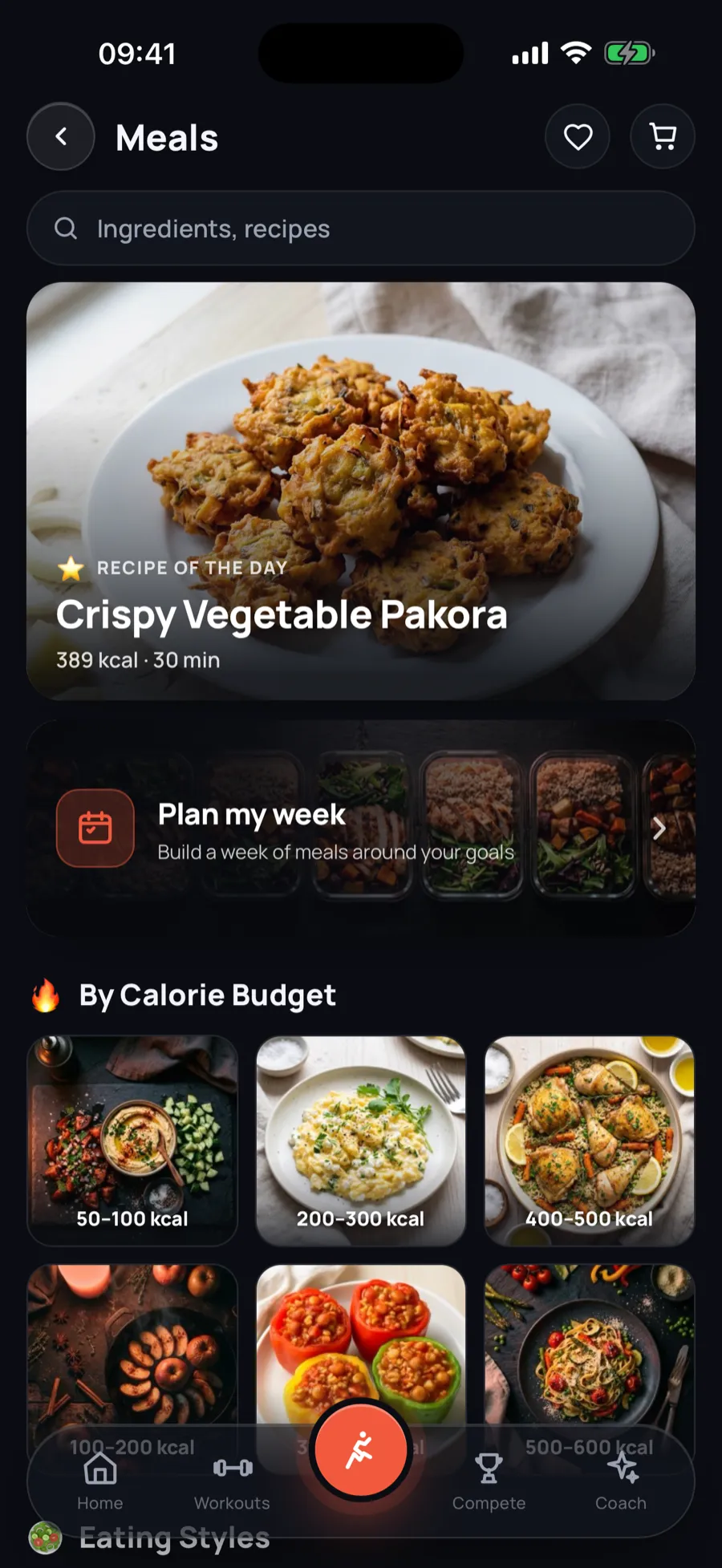 The MyFitTrack recipe library